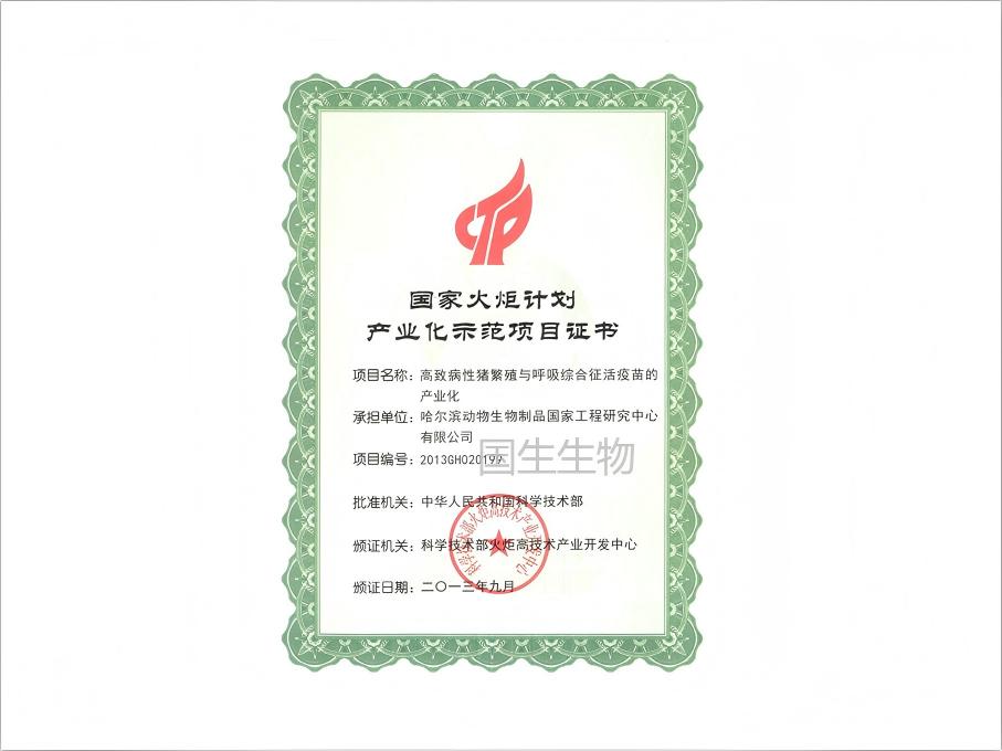 火炬计划证书